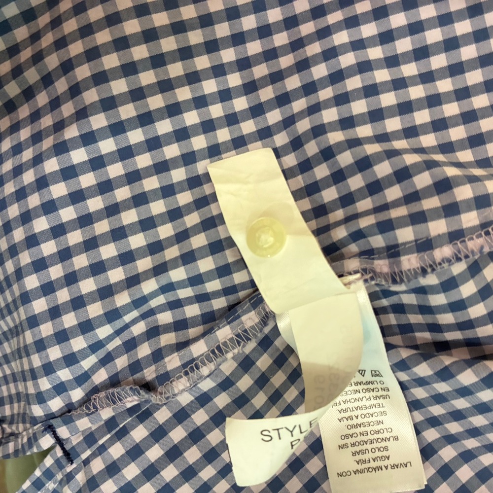 Vineyard Vines Button Up Size 0 Classic blue white‎ gingham top blouse - Picture 7 of 11